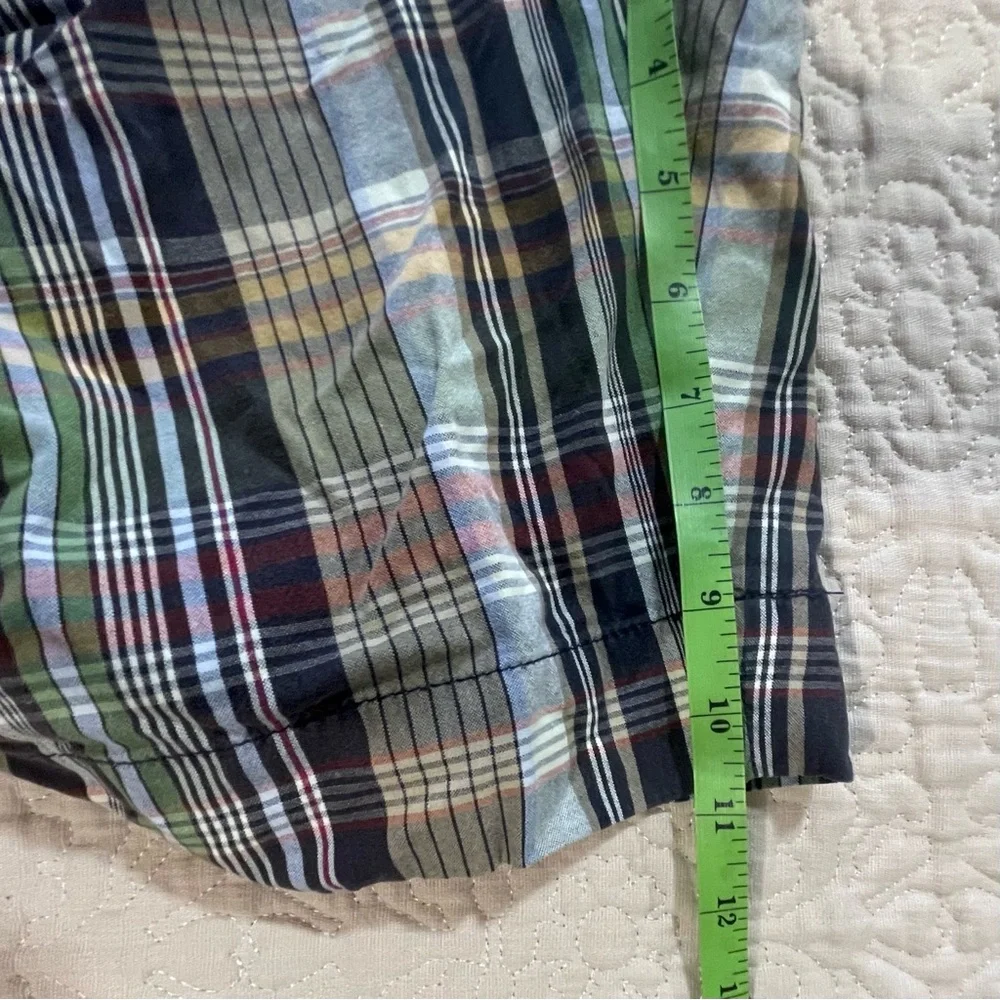 Polo by Ralph Lauren Mens Plaid‎ Green Navy Madras Shorts Size 44B